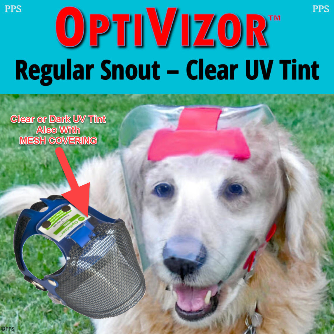OptiVizor - Reg. Snout - Clear/Dark UV Tint w/Mesh