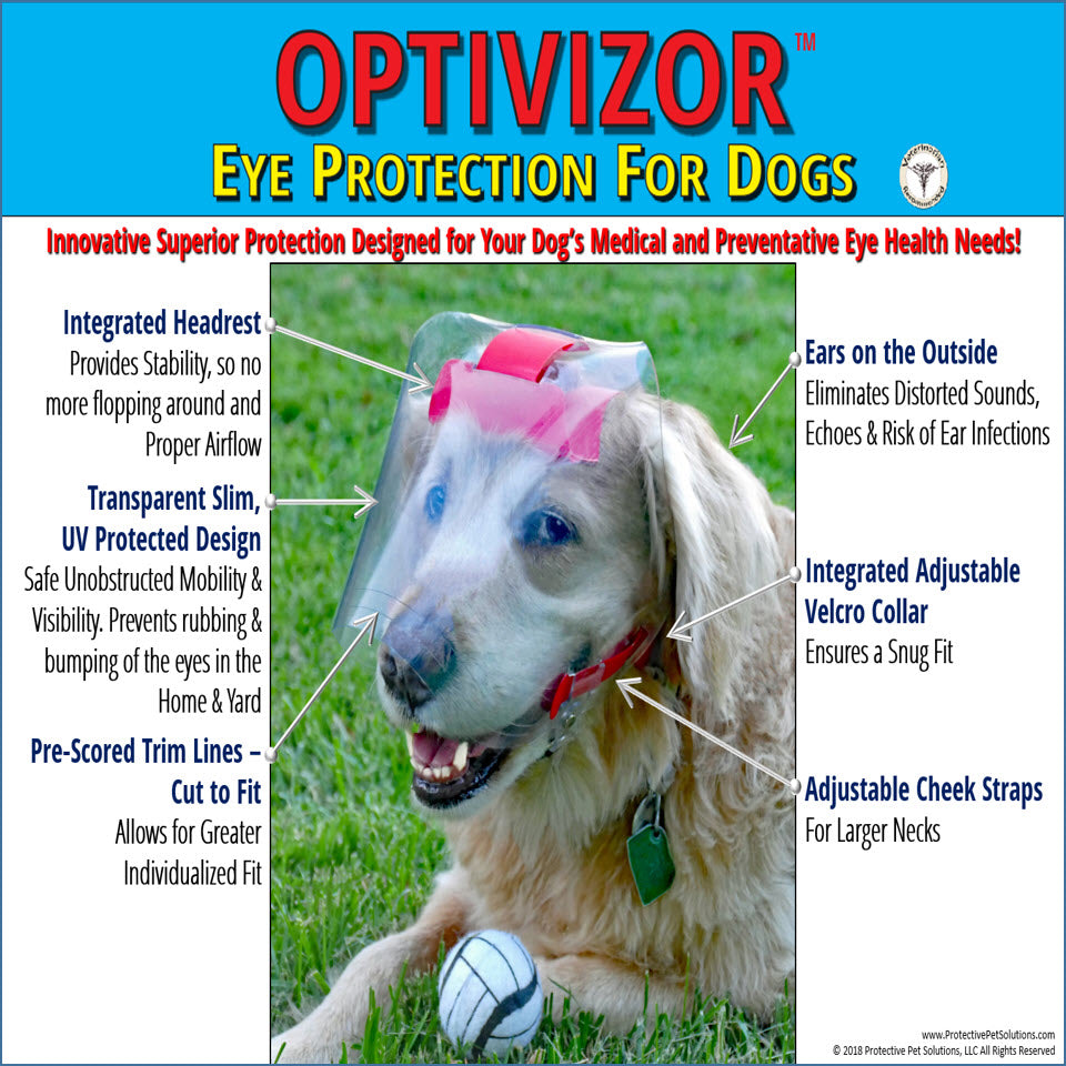 OptiVizor UV Eye and Face Protection for Dogs Dark Tint