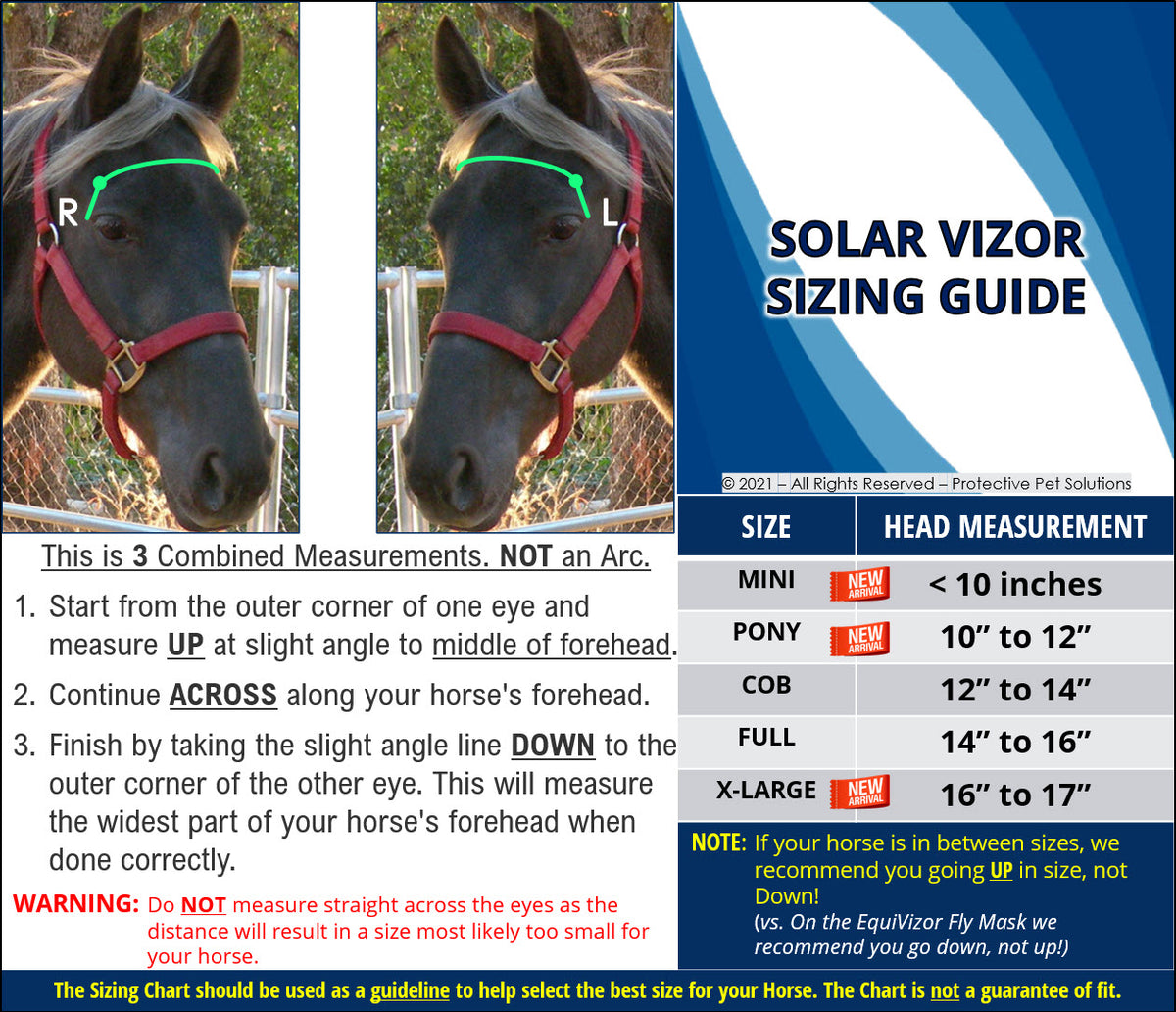 Solar Vizor Fly Mask - Standard Style