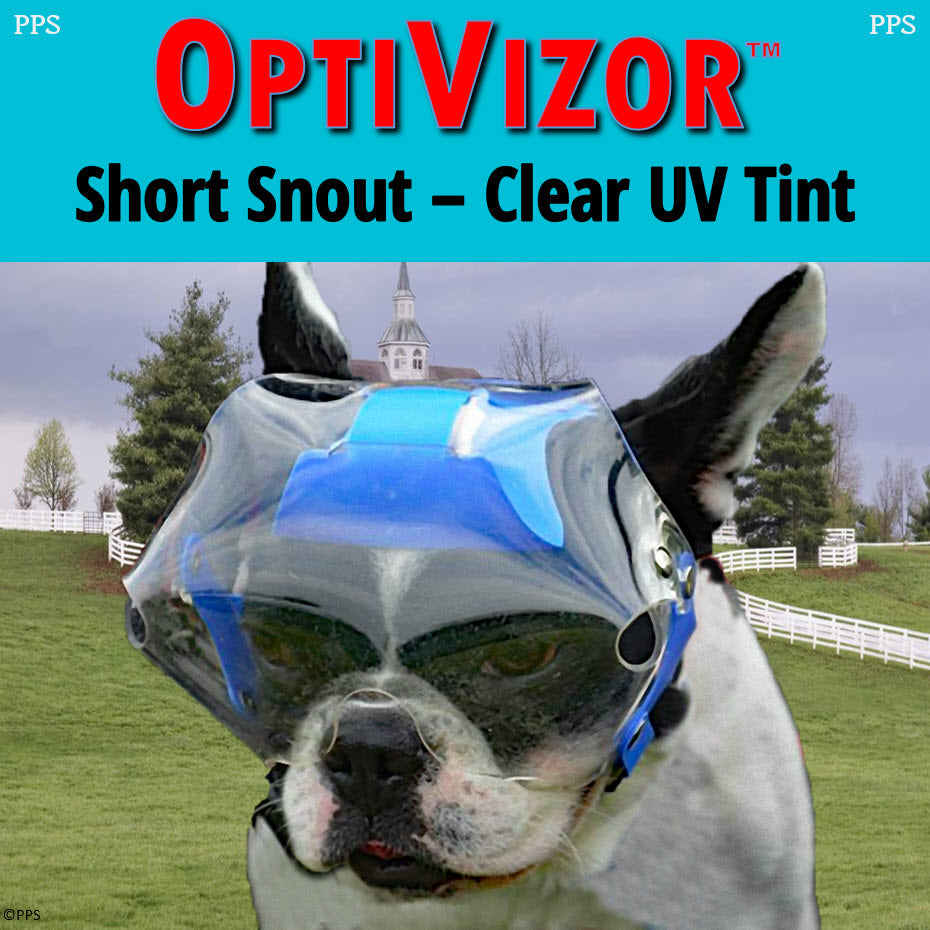 OptiVizor Short Snout Version Clear UV Tint Protective Pet Solutions
