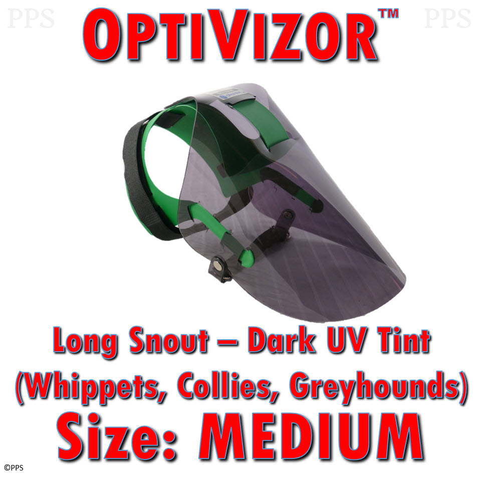 OptiVizor UV Eye and Face Protection for Dogs Dark Tint