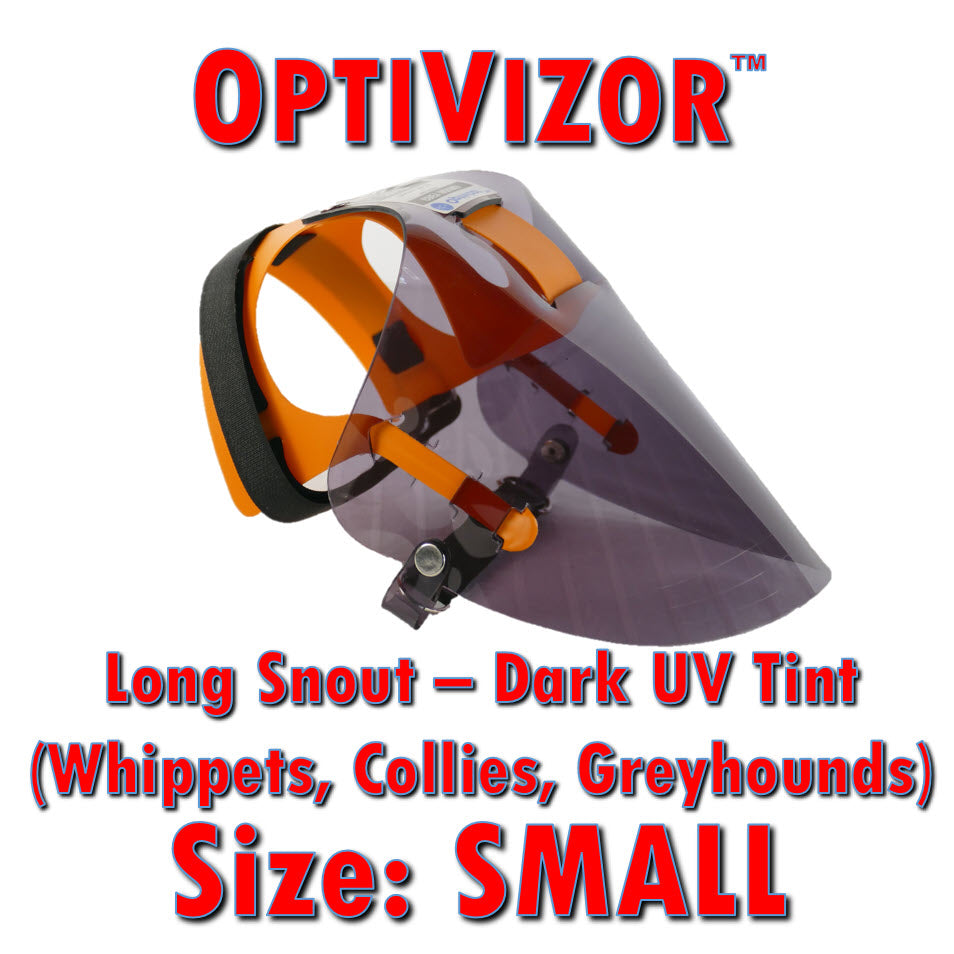 OptiVizor UV Eye and Face Protection for Dogs Dark Tint