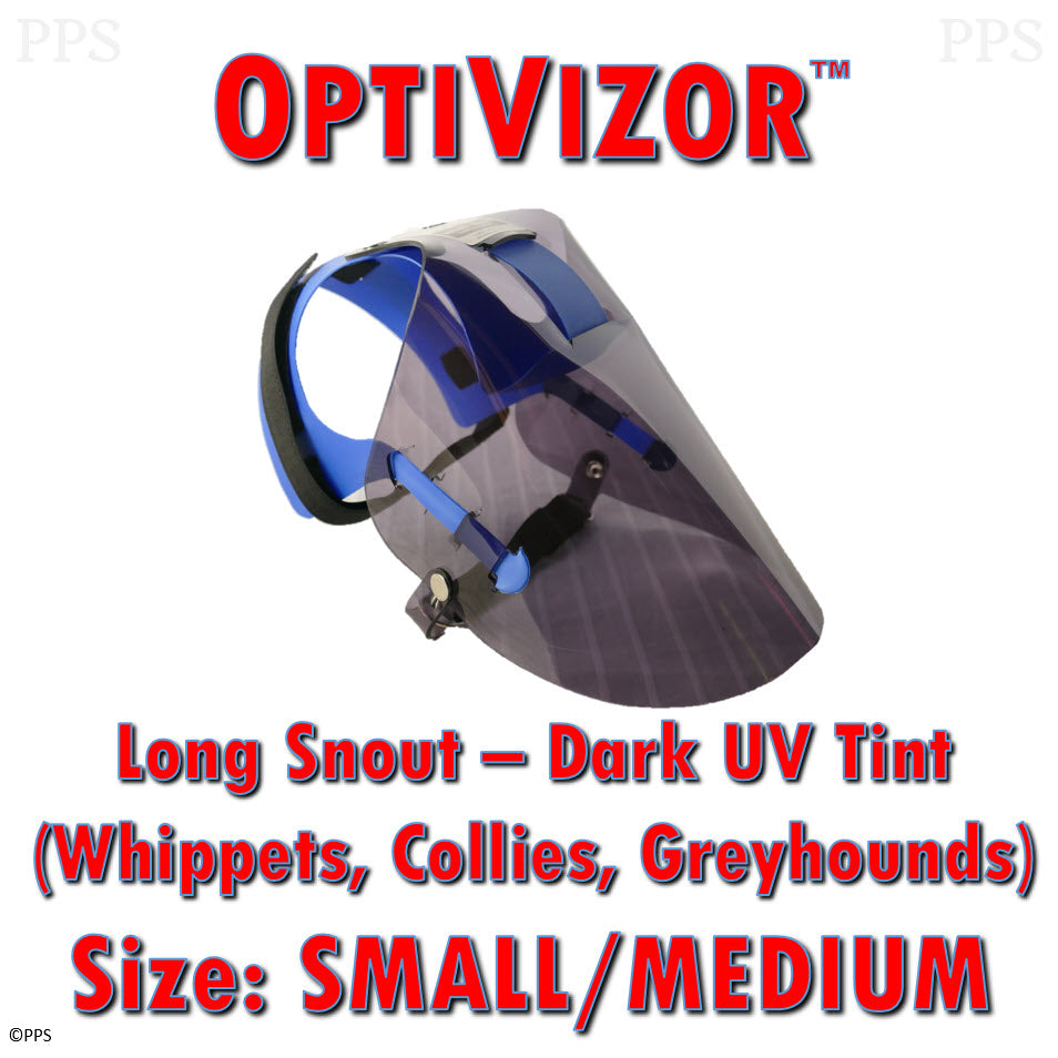OptiVizor UV Eye and Face Protection for Dogs Dark Tint