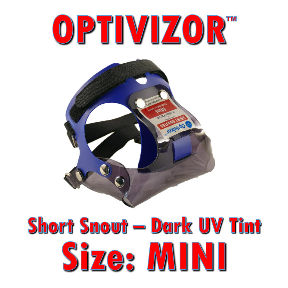 OptiVizor UV Eye and Face Protection for Dogs Dark Tint